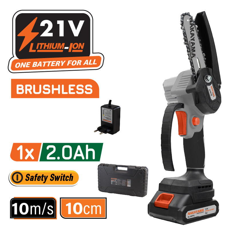 MOTOSEGA A BATTERIA 21V BRUSHLESS LAMA 10cm, 825gr - EC1040