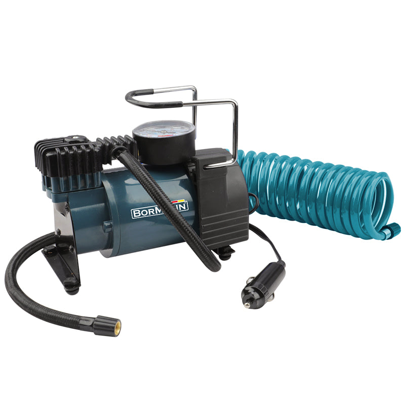 COMPRESSORE D'ARIA  BORMAN PER CARICHI PESANTE 12V CON TUBO A SPIRALE - BWR5066