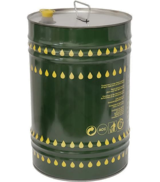 LATTA DA 25 LT RETTANGOLARE VERDE (PER OLIO) COMPLETO DI TAPPO