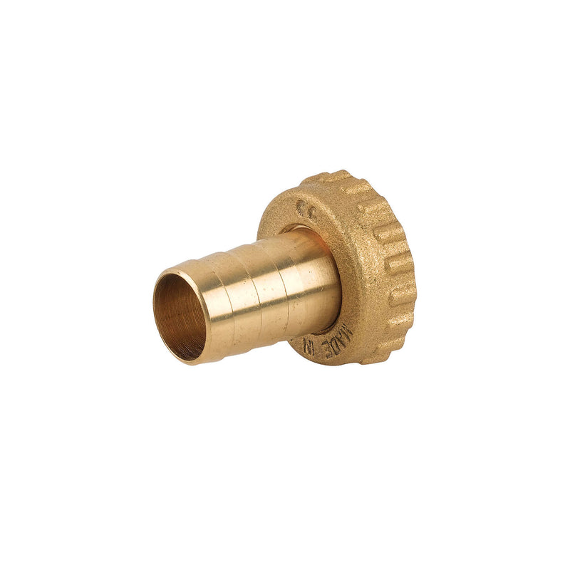RACCORDO PORTAGOMMA PER RUBINETTO DA GIARDINO 3/4x1/2 PESANTE OTTONE GIALLO