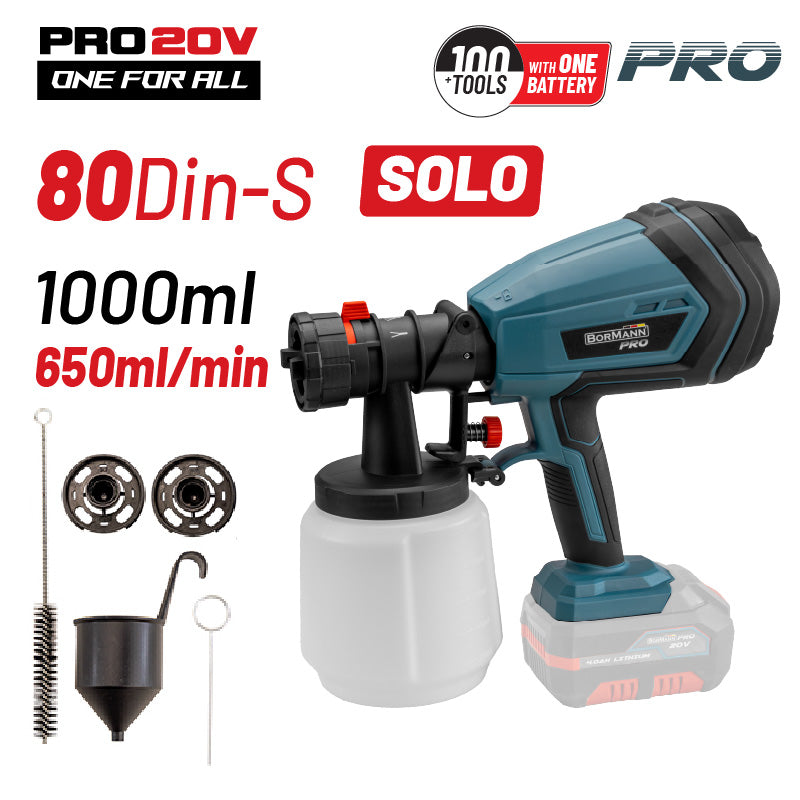 PISTOLA PER VERNICIATURA A BATTERIA 20V, Li-Ion, SOLO - BBP3620
