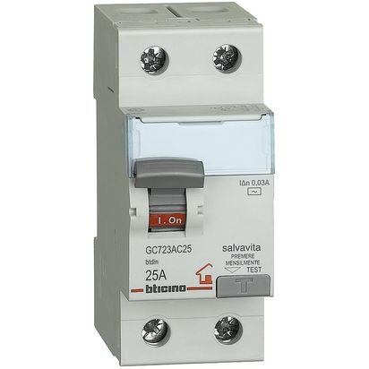 INTERRUTTORE DIFFERENZIALE PURO SALVAVITA AC 2P 25A 30MA