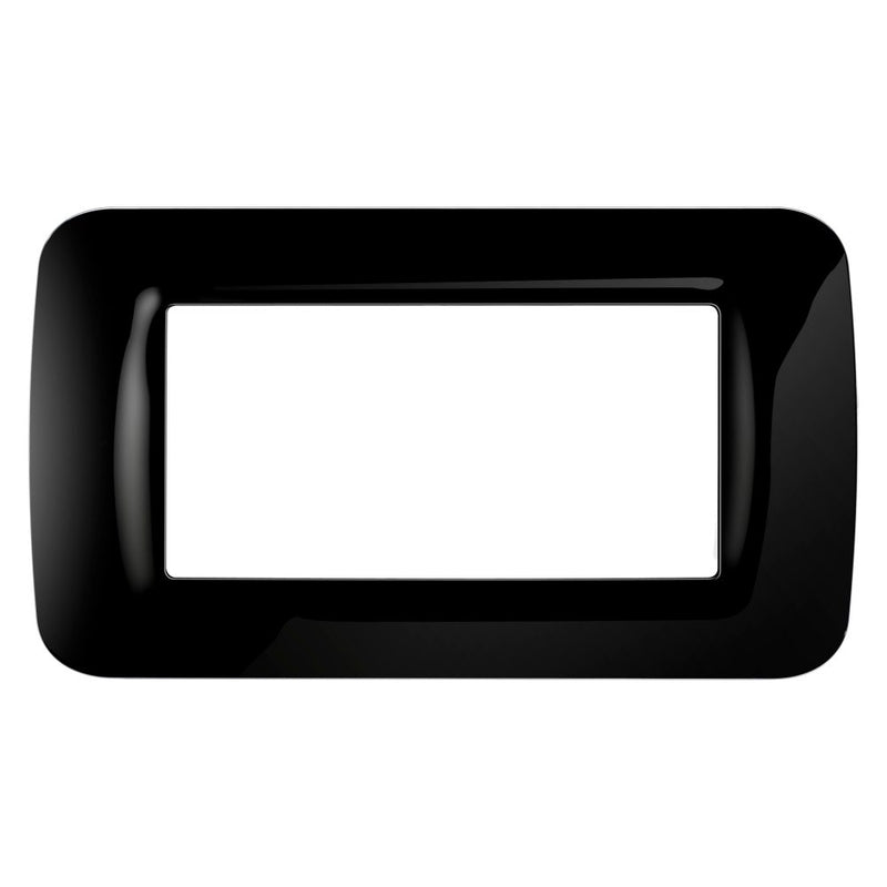 PLACCA 4 POSTI NERO TONER TOP SISTEM - GEWISS