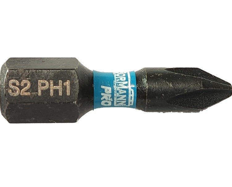 PUNTE PER CACCIAVITE A CROCE IMPACT PER AVVITATORE A IMPULSI  S2 X-PRO PH1x25mm 2pz - BHT3600-2