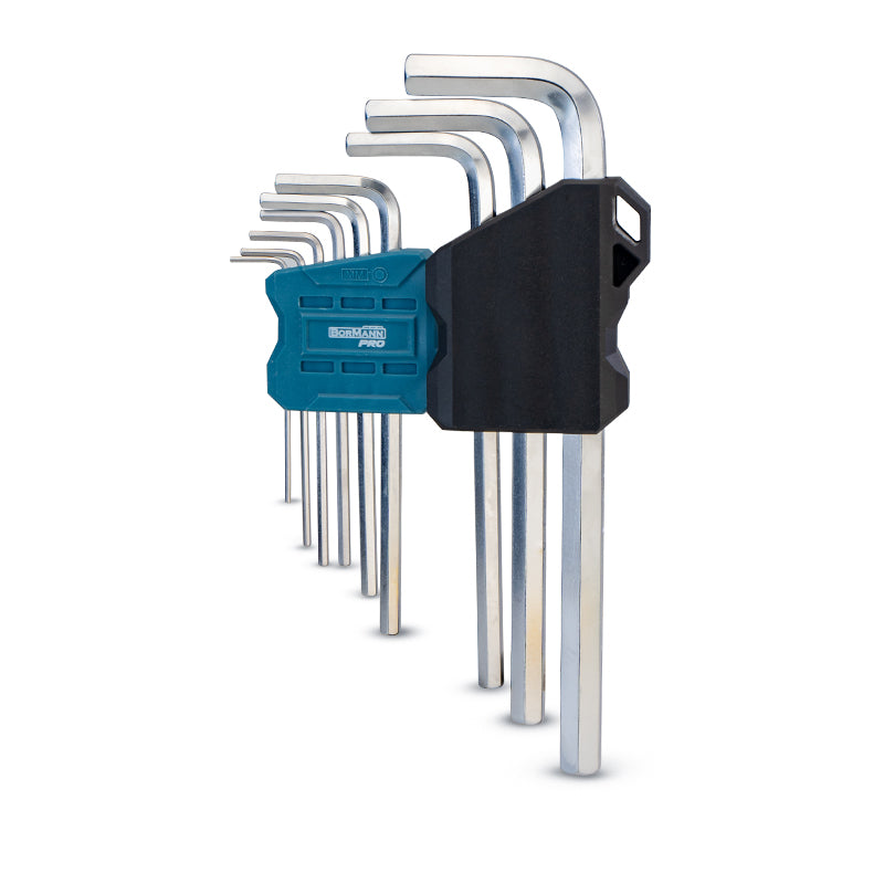 SET DI 9 CHIAVI A BRUGOLA/ALLEN LUNGHE ESAGONALI, CR-V, 1,5-2,0-2,5-3,0-4,0-5,0-6,0-8,0-1 - BHT7244