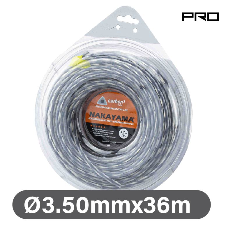 FILO IN NYLON INTRECCIATO PER DECESPUGLIATORE CARBON3 TWIST 3,50mm-36M - NC1001