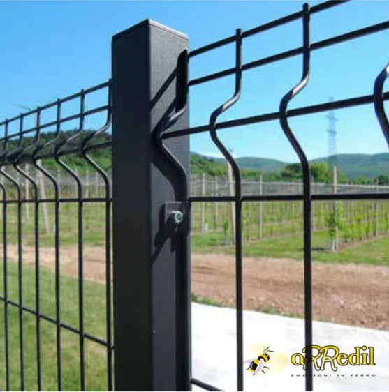 PIANTONE VERNICIATO 50X50MM C/STAFFA TASSELLARE H 1006 GRIGIO PER PANNELLO RECINZIONE R700
