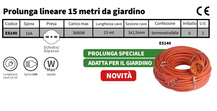 CFG - Prolunga lineare 15 metri da giardino
