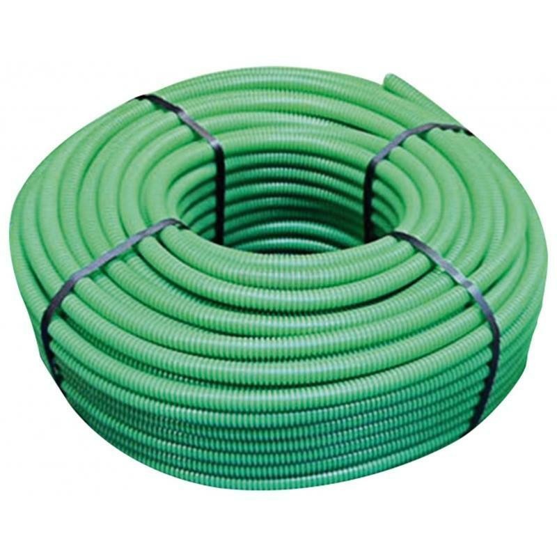 TUBO FLESSIBILE (cavidotto elettrico) PVC MT 50 - VERDE DIAM. 25