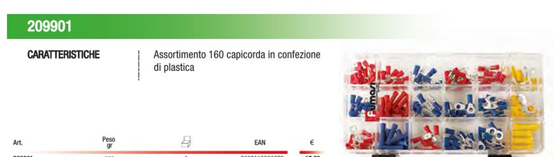 Kit assortimento 160 capicorda - FUMASI
Codice prodotto: 209901