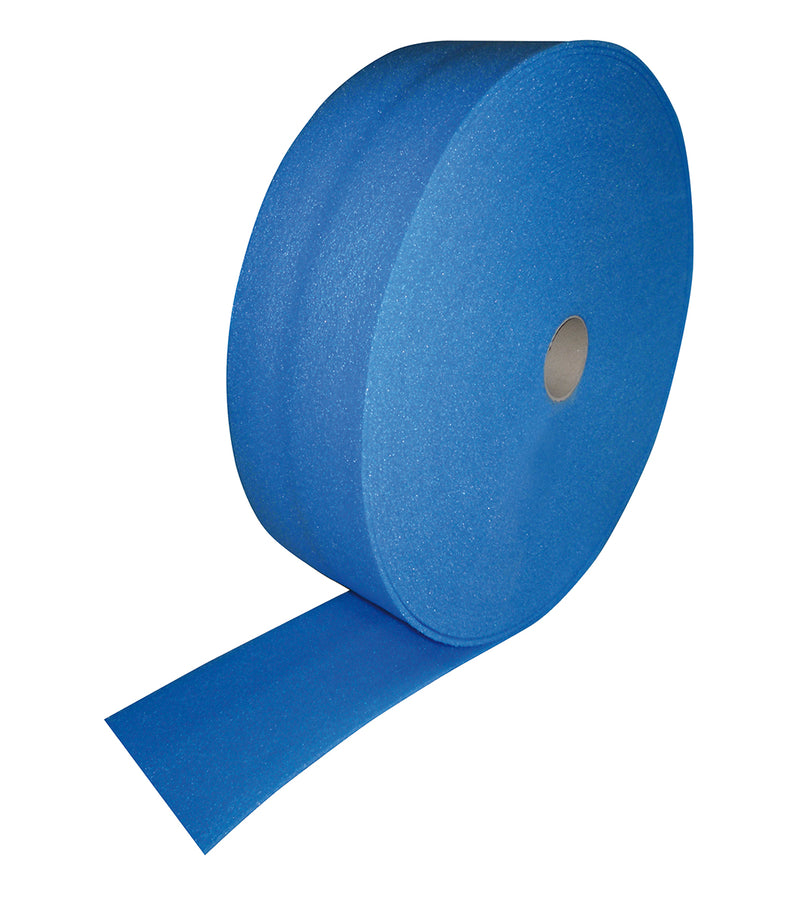 POLIREX - BANDELLA A ROTOLO - Polietilene espanso a celle chiuse, spess. 5 mm - H 15 CM - rotolo da 100 mt - colore BLU
