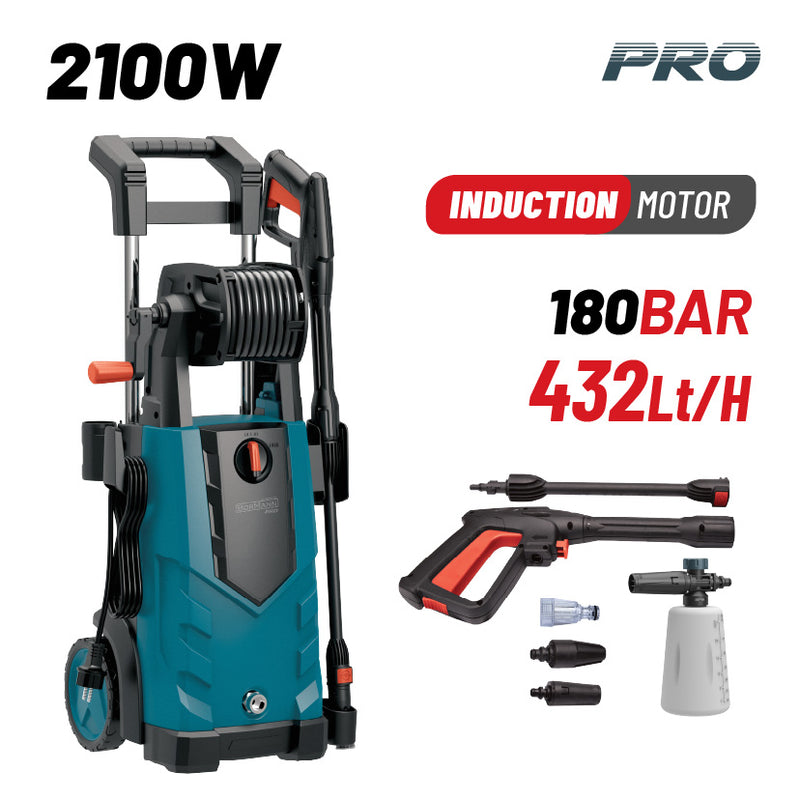 IDROPULITRICE  BORMAN AD ALTA PRESSIONE 2100W CON MOTORE A INDUZIONE 180 BAR, 432L/h - BPW4510