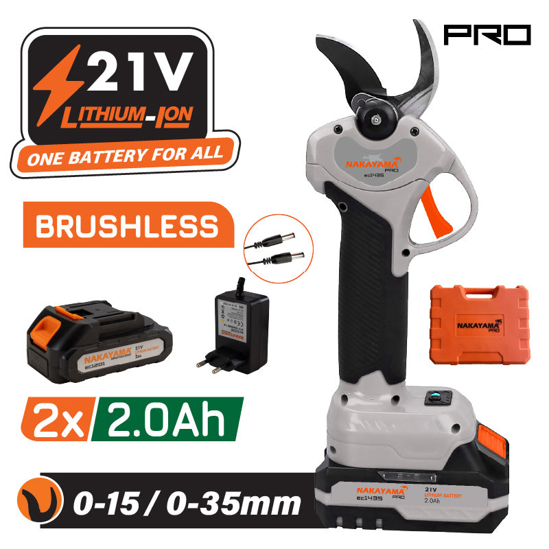 FORBICI DA POTATURA A BATTERIA 21V, BRUSHLESS - EC1435