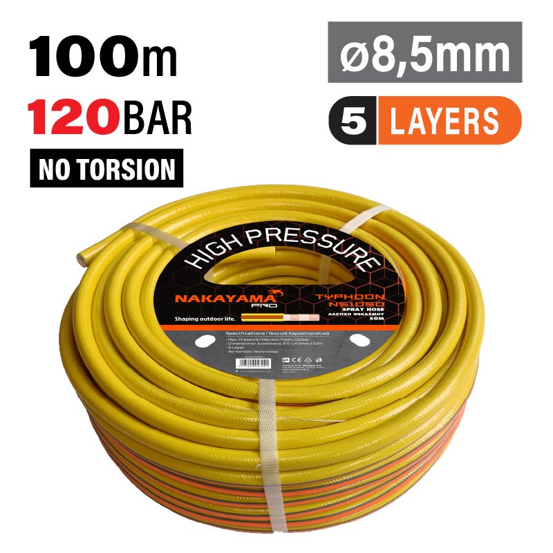 Tubo flessibile per irrorazione NAKAYAMA Pro NS1100 F8,5 mm, 100 m