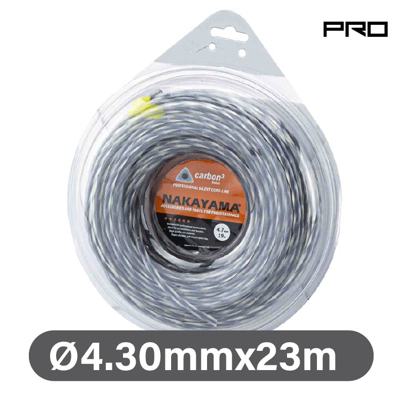 FILO IN NYLON INTRECCIATO PER DECESPUGLIATORE CARBON3 TWIST 4,30mm 23m - NC1003
