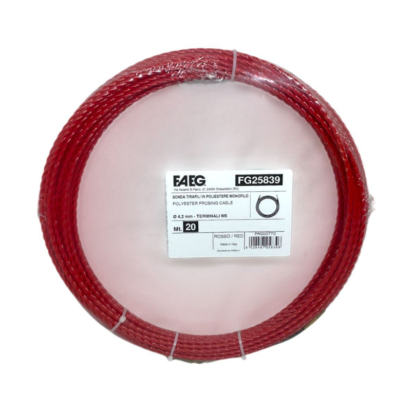 Sonda / Cordina trecciata Tirafili Poliestere Spiralata Monofilo 20m Ø4.2mm FG25839 - FAEG