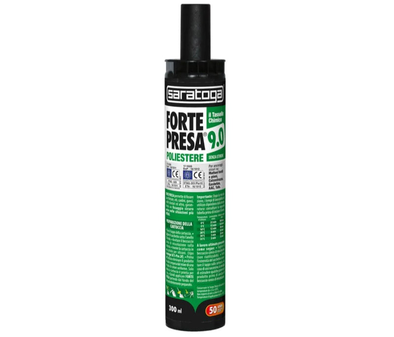 ANCORANTE CHIMICO - Forte Presa 9.0 Poliestere
Tassello chimico multiuso in cartuccia da 400 ml