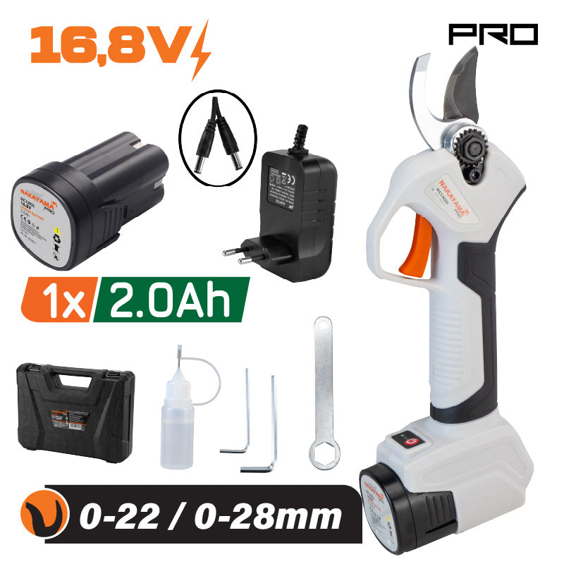 FORBICI DA POTATURA A BATTERIA SENZA SPAZZOLE 16,8V TAGLIO 0-22/0-28mm - EC1300