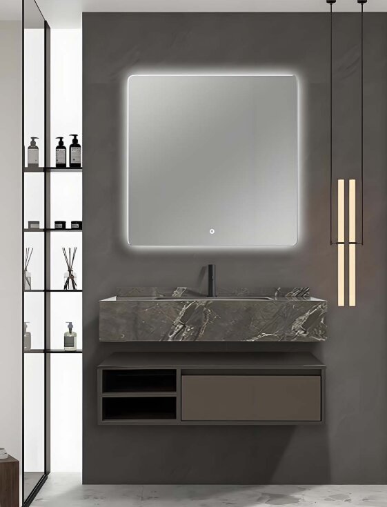 MOBILE BAGNO ALBA CM.100 COLORE MARRONE