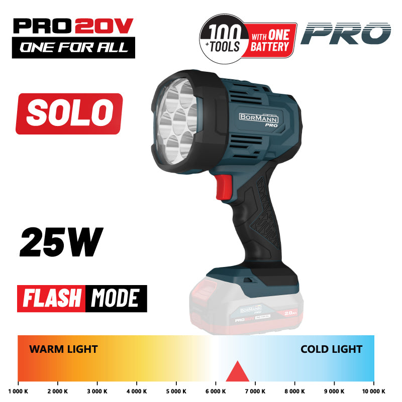 TORCIA PROIETTORE A BATTERIA 100/2500Lm 20V - BBP3905
