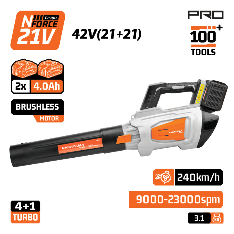 SOFFIATORE A BATTERIA BRUSHLESS 42V (21+21) Li-Ion, 5 VELOCITA' 240KM/H - EC1719X44
