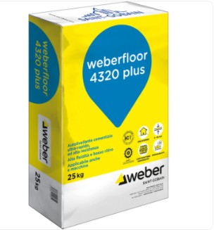 WEBERFLOOR 4320 PLUS - AUTOLIVELLANTE da 5 a 50 mm - 25 KG