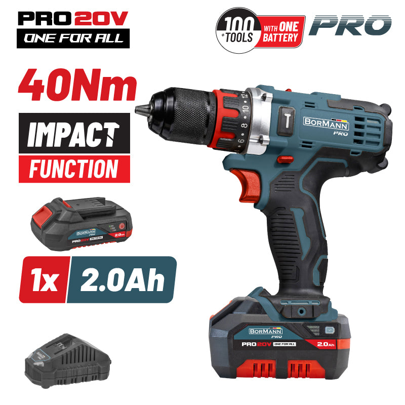 TRAPANO AVVITATORE A PERCUSSIONE A BATTERIA 20V - BBP5446X2