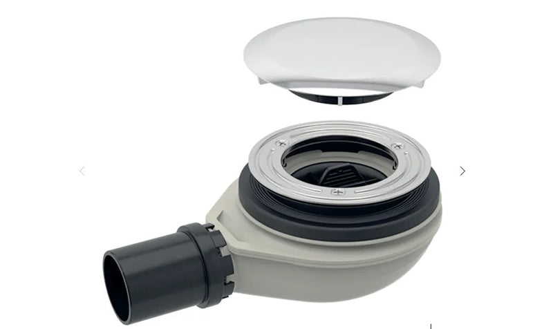 SIFONE/PILETTA PER PIATTO DOCCIA D.90MM CON COPERTURA PILETAT CROMATO LUCIDO