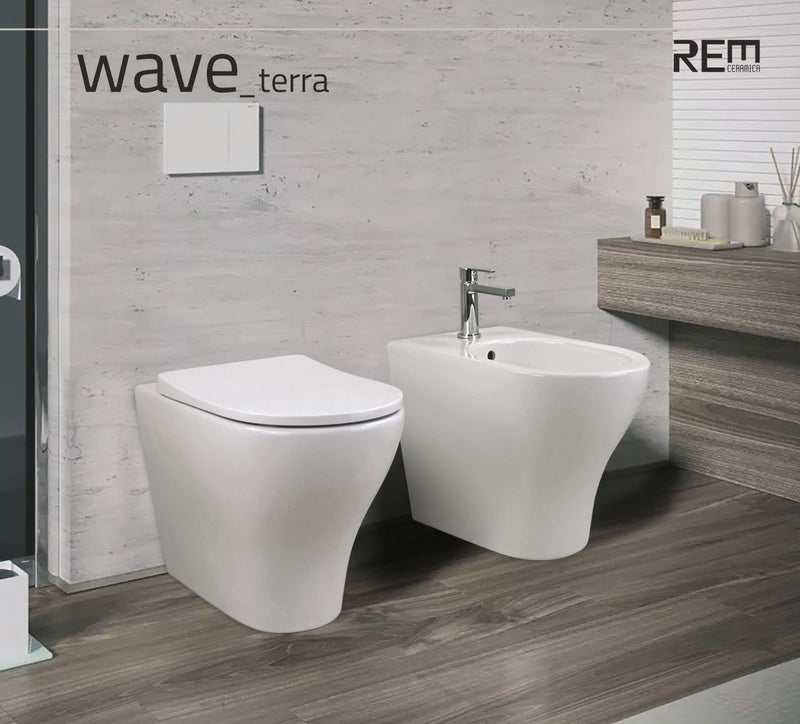 VASO TERRA FILO MURO - COLLEZIONE WAVE RIMLESS JEANS