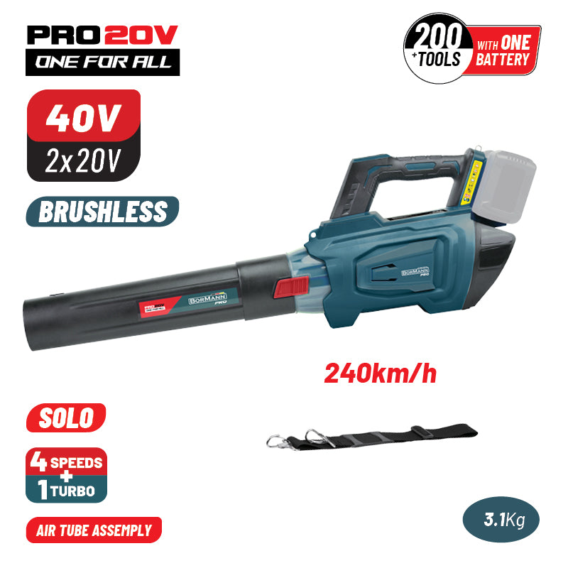 SOFFIATORE A BATTERIA SENZA SPAZZOLE, agli ioni di litio, 240 km/h, 5 velocità, SOLO - BBP4650