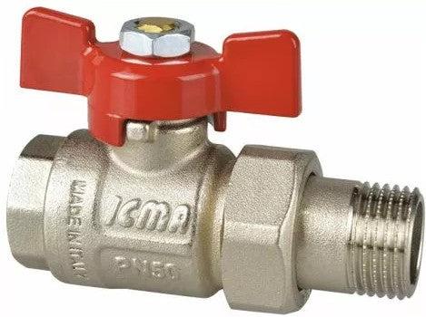 VALVOLA SFERA MF C/BOCC A FARFALLA 1"1/4