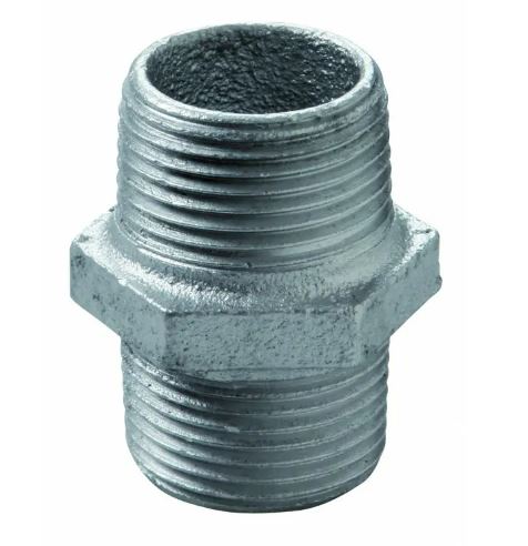 280- VITE DOPPIA NORMALE GHISA ZINC. D.3/8 niples