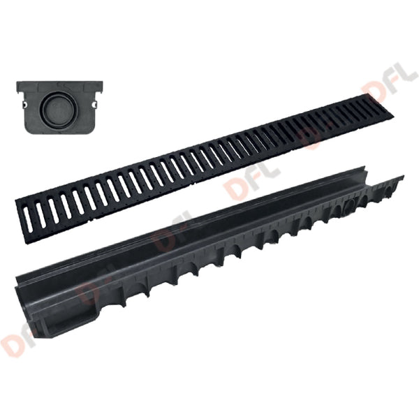 CANALETTA ABS H.5 X 1MT + GRIGLIA PVC