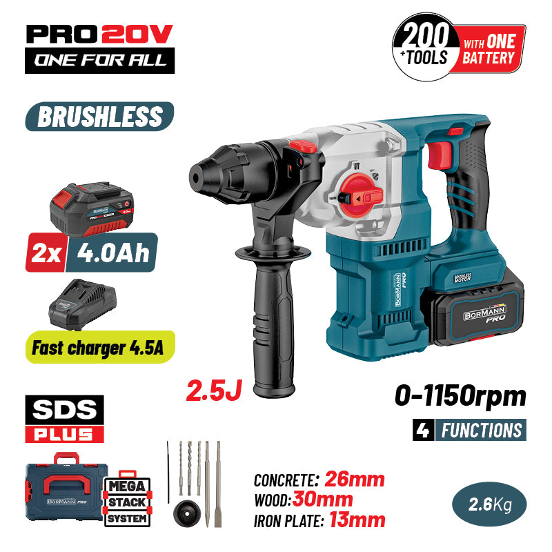 MARTELLO PERFORATORE A BATTERIA SENZA FILO BRUSHLESS SDS-PPLU - BBP5316X44CA