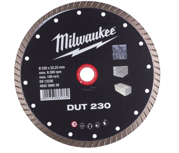 DISCO DIAMANTATO DUT 230mm - 1pz (MATERIALI TENERI) - MILWAUKEE