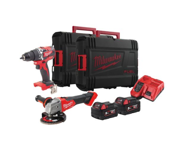 KIT M18™ TRAPANO A PERCUSSIONE + SMERIGLIATRICE ANGOLARE (18V) - MILWAUKEE