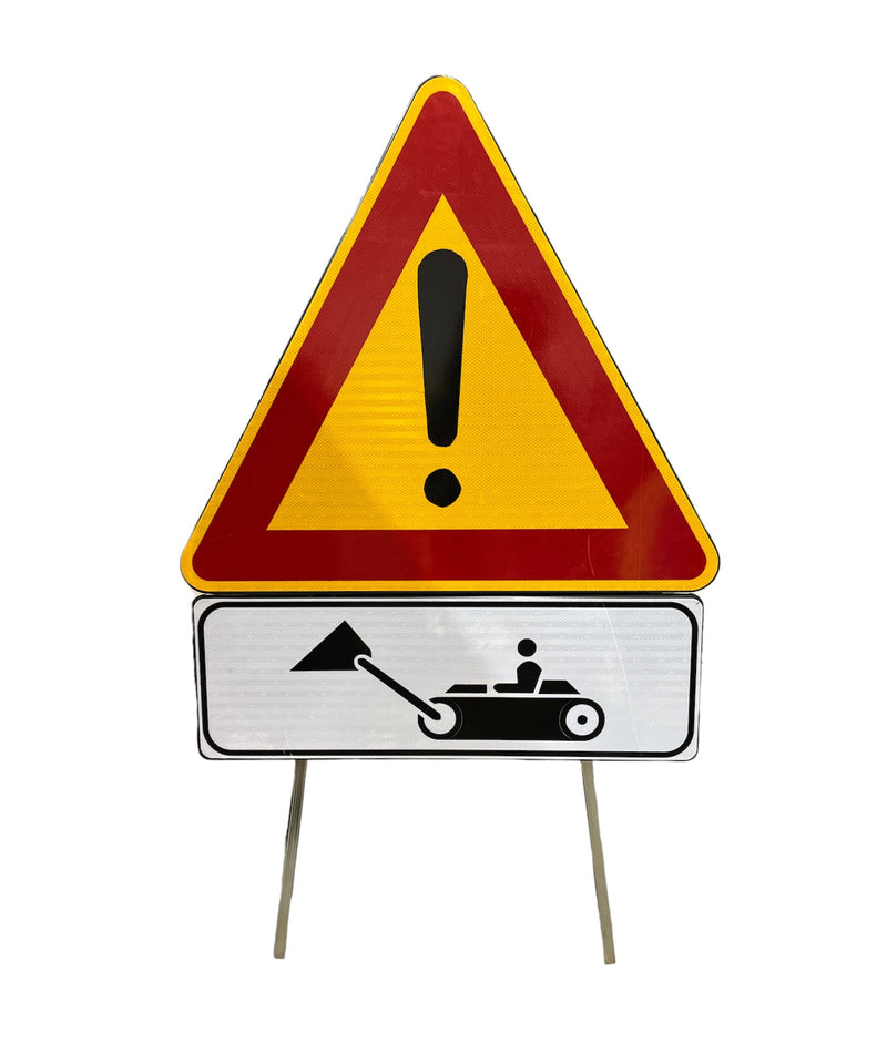 Cartello Attenzione Carrelli Elevatori – Normaluz Rd30006, PVC 0,7 Mm, 21x30 Cm, Omologato