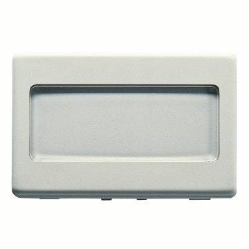 PULSANTE CON TARGA PORTANOME ILLUMINABILE 250V ac - NA 10A - 3 MODULI - SYSTEM WHITE - GEWISS BIANCO