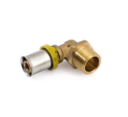 RACCORDO A PRESSARE GOMITO MASCHIO GAS 3/4X20