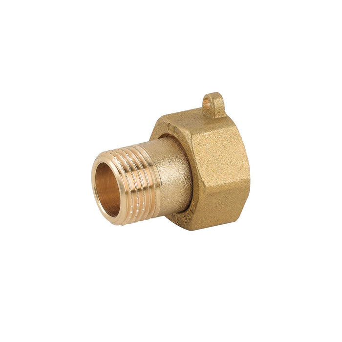 RACCORDO PER CONTATORE CON GUARNIZIONE IN OTTONE GIALLO 1/2x3/4