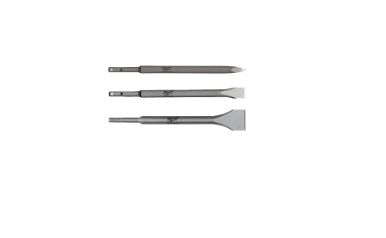 SET SCALPELLI SDS-PLUS: 1 X PUNTA, 1 X PIATTO, 1 X LARGO - MILWAUKEE