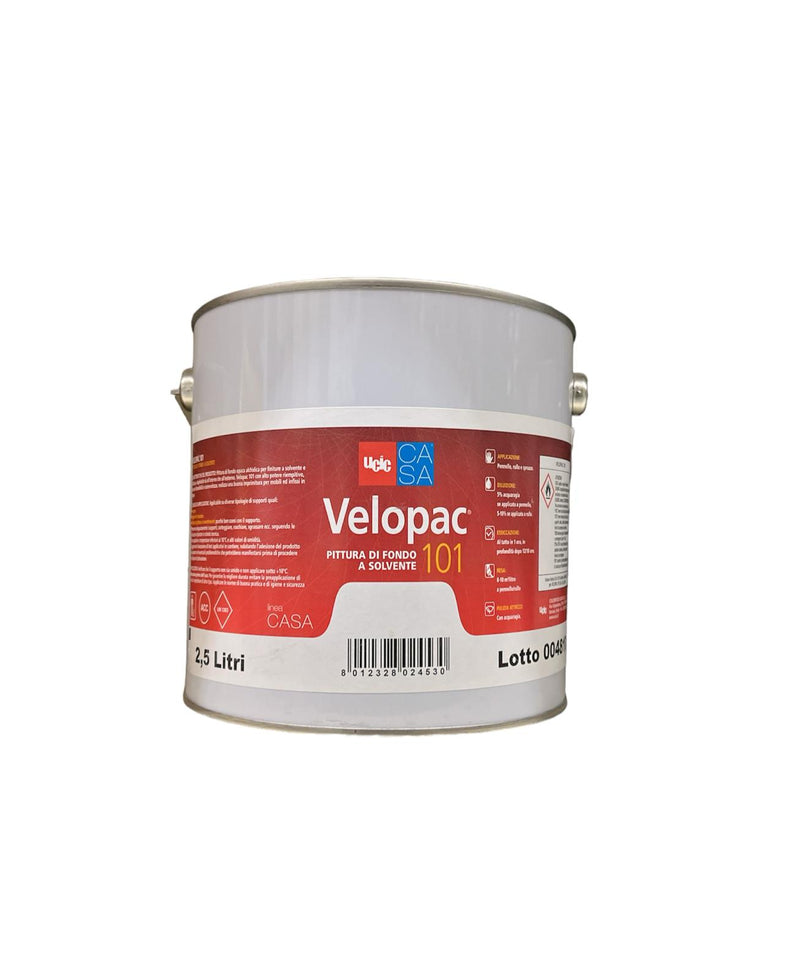 UCIC VELOPAC 101 - CEMENTITE - Fondo tixotropico opaco riempitivo per legno a base di resine sintetiche. 2,50 L